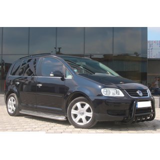 Kenguru zaščitna letev QT006 Black (nerjaveče jeklo) Volkswagen Touran 2003–2010 fotografija 1