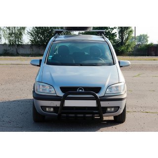 Kenguru zaščitna letev QT006 Black (nerjaveče jeklo) Opel Zafira A 1998–2005 fotografija 1