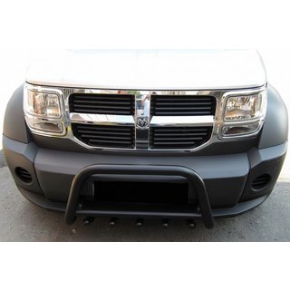 Sprednji zaščitni lok QT006 Black (nerjavno jeklo) Dodge Nitro 2006–2011
