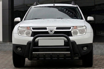Renault Duster 2008–2017 Sprednji zaščitni lok brez napisa QT006 Black (nerjaveče jeklo) fotografija 1