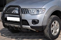 Mitsubishi L200 2006–2015 Zaščitni lok (bullbar) QT007 Black (nerjavno jeklo) fotografija 1