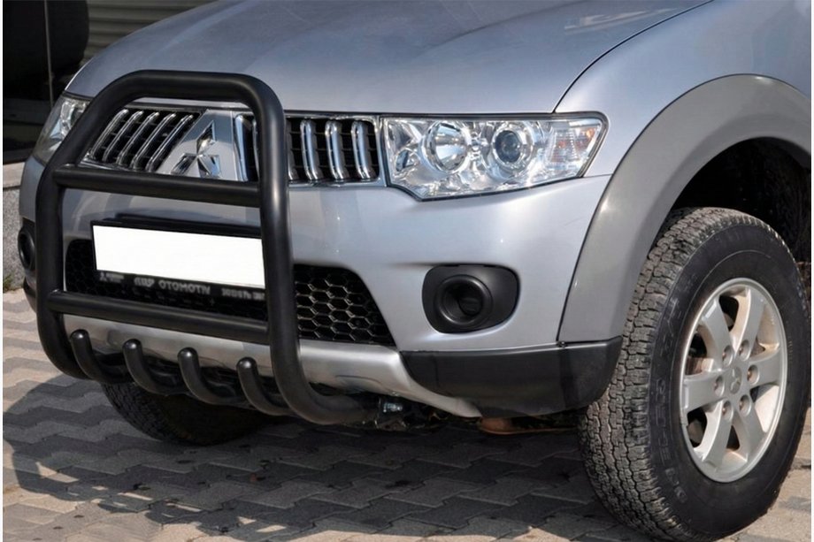 Mitsubishi L200 2006–2015 Zaščitni lok (bullbar) QT007 Black (nerjavno jeklo) Image