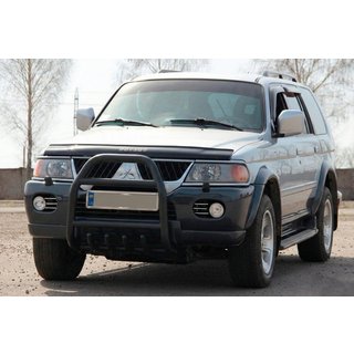 Zaščitni lok QT007 Black (nerjavno jeklo) Mitsubishi Pajero Sport 1996–2007 fotografija 1