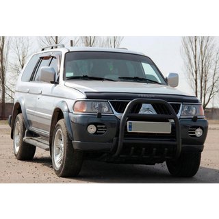 Zaščitni lok QT007 Black (nerjavno jeklo) Mitsubishi Pajero Sport 1996–2007 fotografija 2