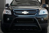 Chevrolet Captiva 2006–2019 Sprednji zaščitni lok WT002 Black (nerjaveče jeklo) fotografija 3