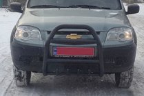 Chevrolet Niva 1998–2020 Zaščitni lok QT007 Black (nerjavno jeklo) fotografija 2
