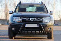 Dacia Duster 2008–2018 Kenguru zaščitni lok WT002 Black (nerjaveče jeklo) fotografija 2