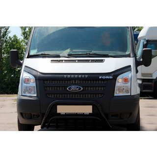 Sprednji zaščitni lok (bullbar) WT002 Black (2006-2014, nerjaveče jeklo) Ford Transit 2000–2014 fotografija 2