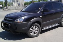 Hyundai Tucson JM 2004– Sprednji zaščitni lok (bullbar) WT002 Black (nerjaveče jeklo) fotografija 2