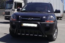 Hyundai Tucson JM 2004– Sprednji zaščitni lok (bullbar) WT002 Black (nerjaveče jeklo) fotografija 3