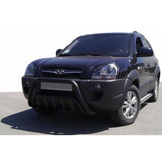 Sprednji zaščitni lok (bullbar) WT002 Black (nerjaveče jeklo) Hyundai Tucson JM 2004– fotografija 1