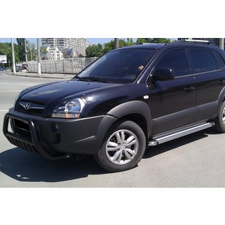 Sprednji zaščitni lok (bullbar) WT002 Black (nerjaveče jeklo) Hyundai Tucson JM 2004– fotografija 2
