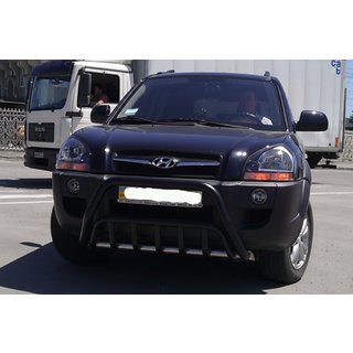 Sprednji zaščitni lok (bullbar) WT002 Black (nerjaveče jeklo) Hyundai Tucson JM 2004– fotografija 3