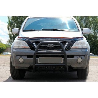 Zaščitni lok (bullbar) QT007 Black (nerjavno jeklo) Kia Sorento I BL 2002–2009 fotografija 2