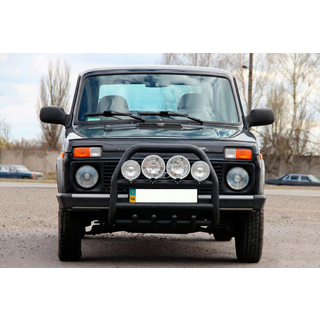 Zaščitni lok (bullbar) QT007 Black (nerjavno jeklo) fotografija 1