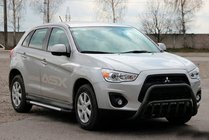 Mitsubishi ASX 2010–2023 Sprednji zaščitni lok (bullbar) WT002 Black (nerjaveče jeklo) fotografija 3