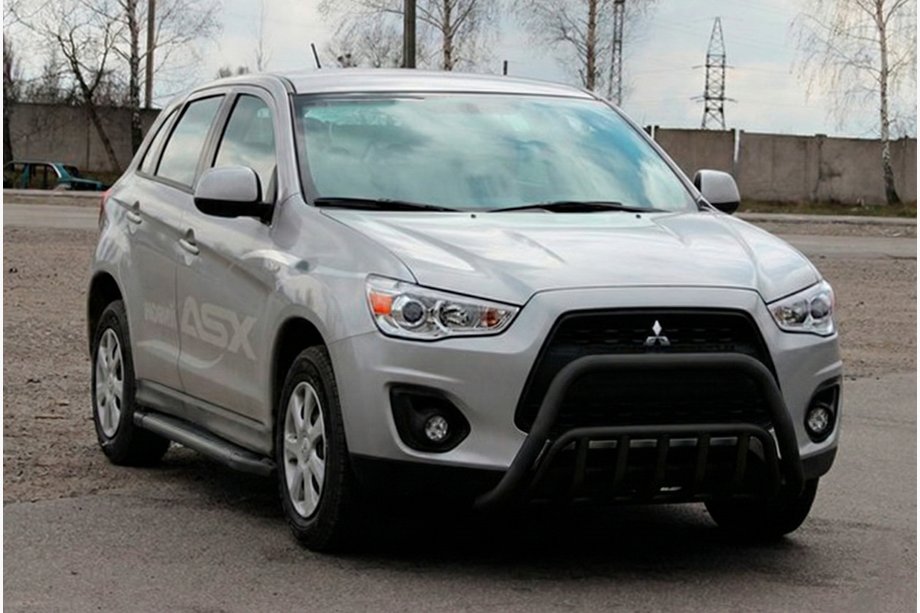 Mitsubishi ASX 2010–2023 Sprednji zaščitni lok (bullbar) WT002 Black (nerjaveče jeklo) Image