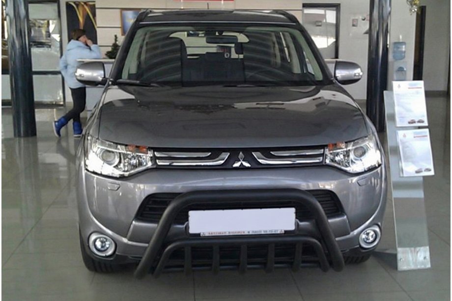 Mitsubishi Outlander 2012–2021 Sprednji zaščitni lok (bullbar) WT002 Black (nerjaveče jeklo) Image