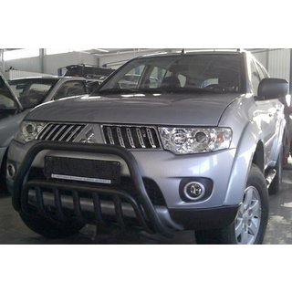 Sprednji zaščitni lok WT002 Black (nerjaveče jeklo) Mitsubishi Pajero Sport 2008–2015 fotografija 3