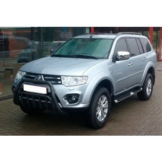 Sprednji zaščitni lok WT002 Black (nerjaveče jeklo) Mitsubishi Pajero Sport 2008–2015 fotografija 2