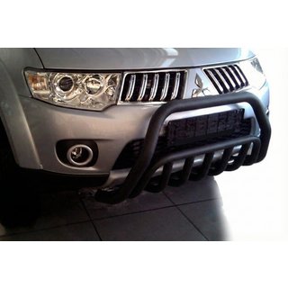 Sprednji zaščitni lok WT002 Black (nerjaveče jeklo) Mitsubishi Pajero Sport 2008–2015 fotografija 4