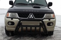 Mitsubishi Pajero Sport 1996–2007 Kenguru zaščitni lok WT002 Black (nerjaveče jeklo) fotografija 1