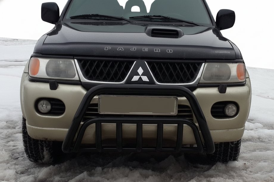 Mitsubishi Pajero Sport 1996–2007 Kenguru zaščitni lok WT002 Black (nerjaveče jeklo) Image