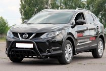 Nissan Qashqai 2014–2021 Kenguru zaščitni lok WT002 Black (nerjaveče jeklo) fotografija 2
