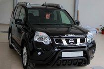 Nissan X-trail T31 2007–2014 Sprednji zaščitni lok WT002 Black (nerjaveče jeklo) fotografija 1