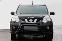 Nissan X-trail T31 2007–2014 Sprednji zaščitni lok WT002 Black (nerjaveče jeklo) fotografija 2