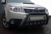 Subaru Forester 2008–2013 Sprednji zaščitni lok (bullbar) WT002 Black (nerjaveče jeklo) fotografija 1