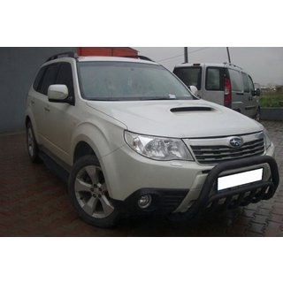 Sprednji zaščitni lok (bullbar) WT002 Black (nerjaveče jeklo) Subaru Forester 2008–2013 fotografija 2