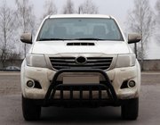 Toyota Hilux 2006–2015 Sprednji zaščitni lok (bullbar) WT002 Black (nerjaveče jeklo) fotografija 1