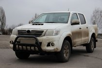 Toyota Hilux 2006–2015 Sprednji zaščitni lok (bullbar) WT002 Black (nerjaveče jeklo) fotografija 3