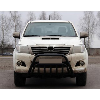 Sprednji zaščitni lok (bullbar) WT002 Black (nerjaveče jeklo) Toyota Hilux 2006–2015 fotografija 1