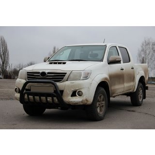Sprednji zaščitni lok (bullbar) WT002 Black (nerjaveče jeklo) Toyota Hilux 2006–2015 fotografija 3