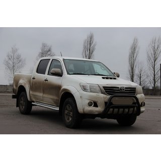 Sprednji zaščitni lok (bullbar) WT002 Black (nerjaveče jeklo) Toyota Hilux 2006–2015 fotografija 2