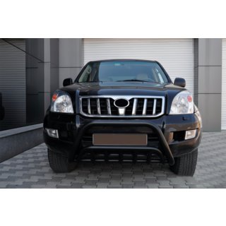 Nizek sprednji zaščitni lok WT002 Black (nerjavno jeklo) Toyota Land Cruiser Prado 120 2002–2009 fotografija 2
