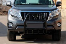 Toyota Land Cruiser Prado 150 2009–2023 Zaščitni lok QT007 Black (nerjavno jeklo) fotografija 1