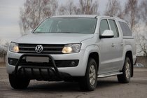 Volkswagen Amarok 2010–2022 Kenguru zaščitni lok WT002 Black (nerjaveče jeklo) fotografija 1
