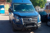 Volkswagen Crafter 2006–2016 Kenguru zaščitni lok WT002 Black (nerjaveče jeklo) fotografija 3