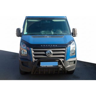 Kenguru zaščitni lok WT002 Black (nerjaveče jeklo) Volkswagen Crafter 2006–2016 fotografija 1
