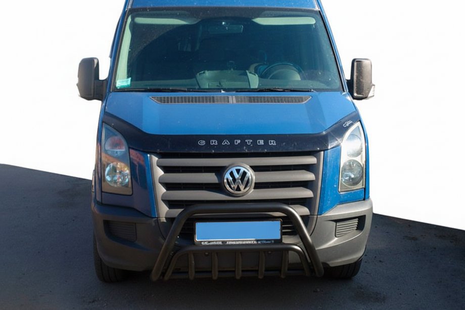 Volkswagen Crafter 2006–2016 Kenguru zaščitni lok WT002 Black (nerjaveče jeklo) Image