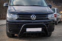 Volkswagen T5 2010–2015 Kenguru zaščitni lok WT002 Black (nerjaveče jeklo) fotografija 1