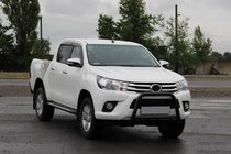 Toyota Hilux 2015– Sprednji zaščitni lok QT008 Black (nerjavno jeklo) fotografija 1