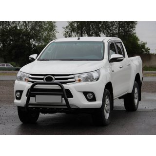 Sprednji zaščitni lok QT008 Black (nerjavno jeklo) Toyota Hilux 2015– fotografija 3