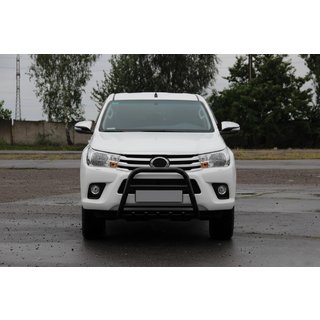 Sprednji zaščitni lok QT008 Black (nerjavno jeklo) Toyota Hilux 2015– fotografija 2