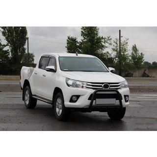 Sprednji zaščitni lok QT008 Black (nerjavno jeklo) Toyota Hilux 2015– fotografija 1