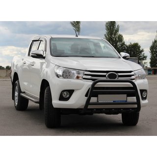 Sprednji zaščitni lok WT010 Black (nerjavno jeklo) Toyota Hilux 2015– fotografija 1