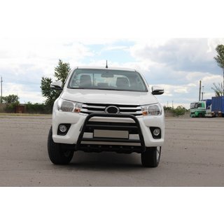 Sprednji zaščitni lok WT010 Black (nerjavno jeklo) Toyota Hilux 2015– fotografija 2